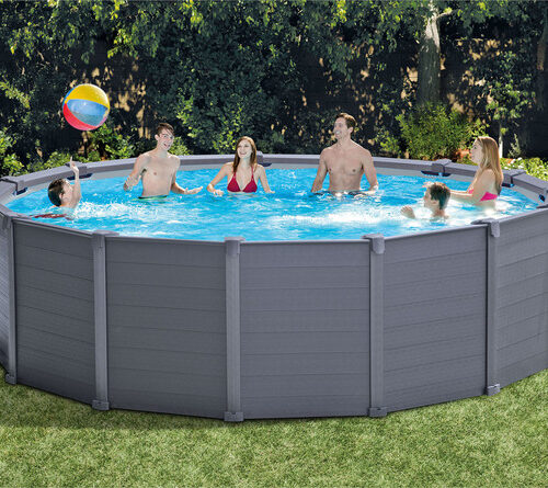 Graphite Gray Panel Pool Set  4.78 Cm X 1.24Cm