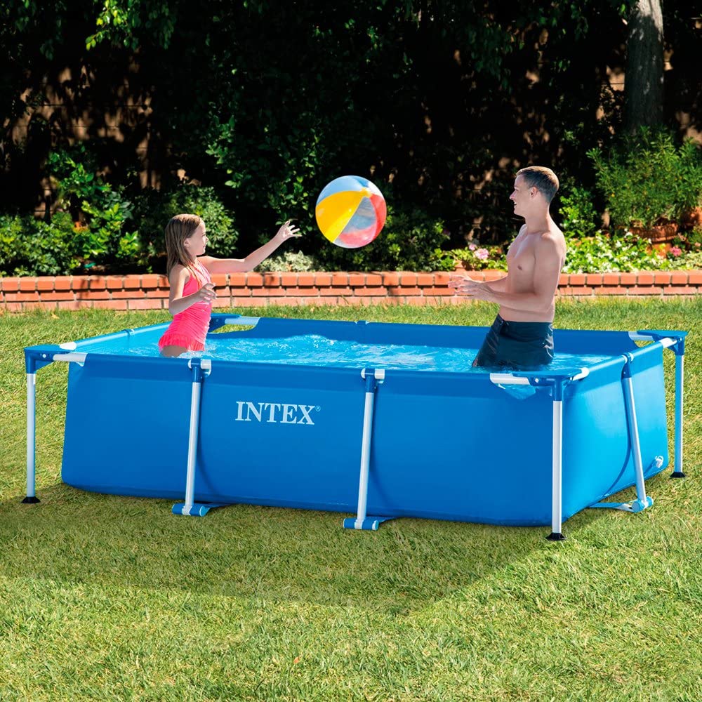 Rectangular Metal Frame Pool 300Cm x 200Cm x 75Cm Without Filter – Intex  Jordan