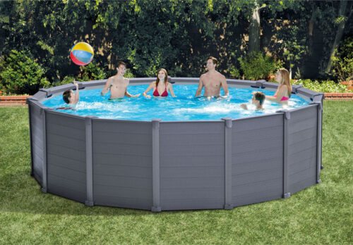Graphite Gray Panel Pool Set  4.78 Cm X 1.24Cm