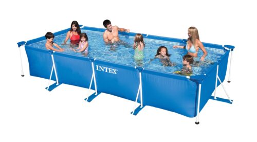 Rectangular Metal Frame Pool 450 X 220 X 84Cm