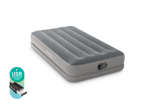 Queen Dura-Beam Prestige Mid-Rise Airbed with FastFill USB Pump 30Cm is a great portable sleeping solution with a built-in pump powered by any USB-A power source rated 2 Amp and higher. Because Convenient and versatile to use with your phone charger, 12V USB car charger, or a portable battery power bank. So Queen Dura-Beam Prestige Mid-Rise Airbed with FastFill USB Pump 30Cm The USB pump is not only smaller and lighter but also more energy efficient than traditional electric pumps. So Simply connect the included USB-A cord to the power source of your choice and inflate or deflate within minutes. And The Prestige Airbed is built with patented  INTEX Jordan Fiber-Tech Construction providing durability and support for a refreshing night’s sleep. Because the added convenience powerful internal pump easily inflates and deflates the airbed within minutes. Sports Gear Available here with IntexJor Explorer 300 Boat Set. Check it out at our online shop. For best Luxurious velvety comfort top with heavy duty 2-ply laminated side walls and bottom.  Quality Assured and Peace of mind 1 year warranty. AND THE NEW STANDARD OF LUXURY SLEEP.  Please don't hesitate to ask for any inquire from our specialized team. Intexjor the official distributor in jordan. The best value in price, but are innovative, fun, exciting. And comfy. THE PERFECT SLEEP SOLUTION FOR COMFY SLEEP WITH INTEJOR AIRBEDS DURA-BEAM SERIES. Air Furniture with Intexjor will FIND YOUR PERFECT COMFORT PERFECTLY. INTEX AIR FURNITURE Reference Link : INTEX OFFICAL WEBSITE And So Much More pool accessories, Swimming Pools & Floats Offered From Intex Are Available In Our Online Shop. CHECK IT OUT FOR BEST DEALS AND DISSCOUNTS !! IntexJor Best Prices And Discounts. Cash On Delivery. For More Related Intex Products For All Ages Check it out :  Intex PureSpa Jacuzzis Shop Now!