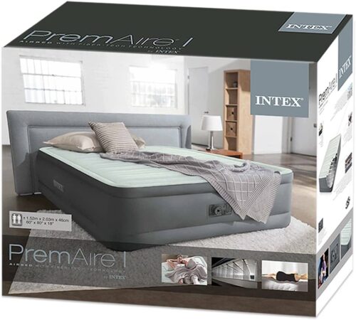 ntex Queen Premaire Elevated Airbed - W220-240v Built-In Pump 1.52mx2.03mx51cm, 64906