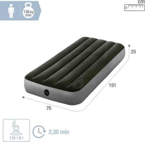 Intex JR. Twin DURA-Beam Downy AIRBED with Foot BIP - Image 2